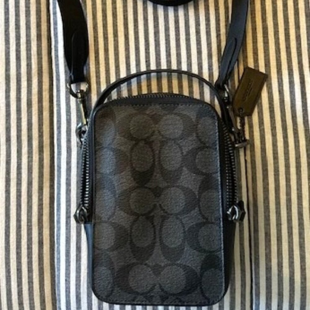 Coach crossbody bag - Signature Jacquard Charcoal/Black